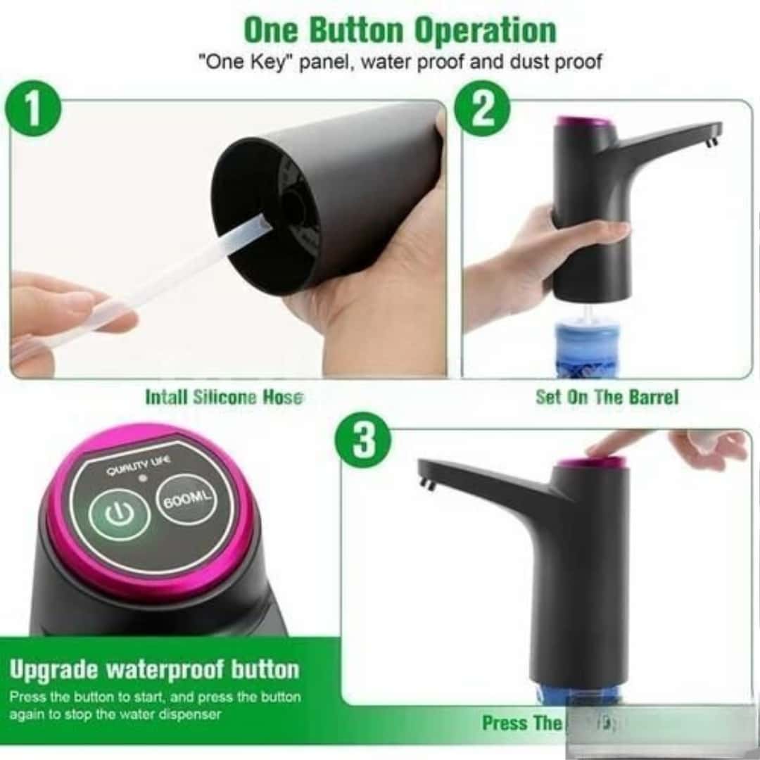 PORTABLE USB WIRELESS WATER PUMP – CONVENIENT, CLEAN, AND ECO-FRIENDLY! - Tenderyard