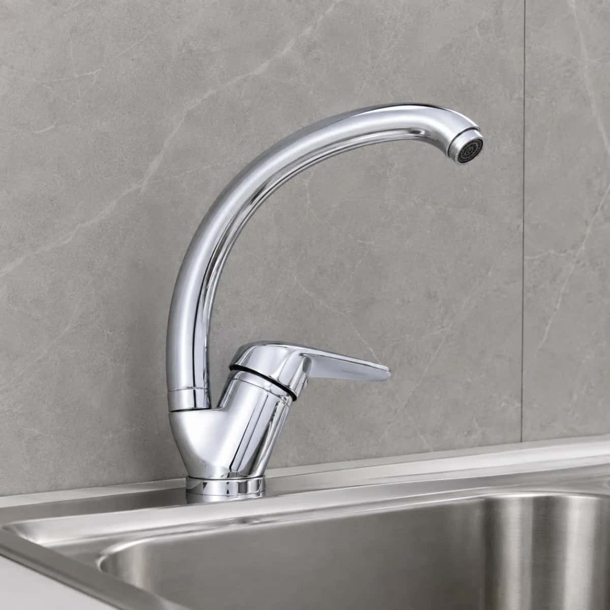 Kitchen faucet, Silver color - Tenderyard
