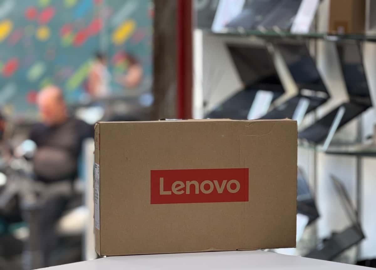 Lenovo brand laptop, Gray color - Tenderyard