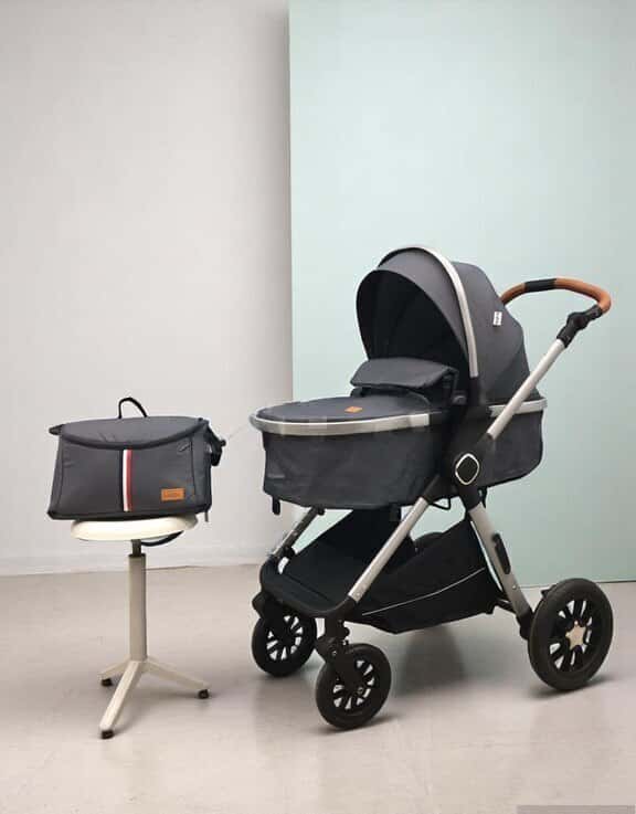 Unisex baby stroller, Black color - Tenderyard