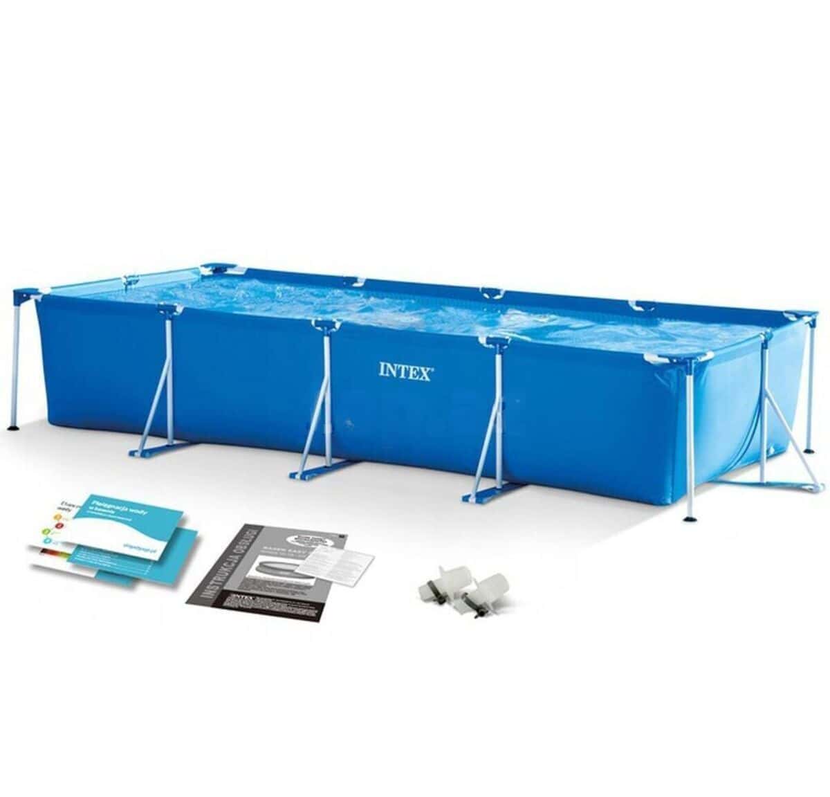 Hovuz çərçivəli düzbucaqlı Intex 450x220x84 sm - Tenderyard