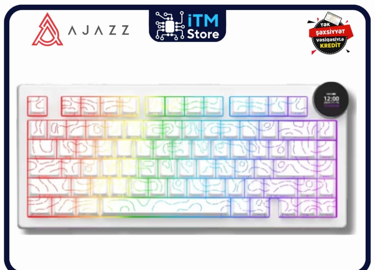 Mechanical keyboard Ajazz AK820 V2 Pro White Peach Switch - Tenderyard