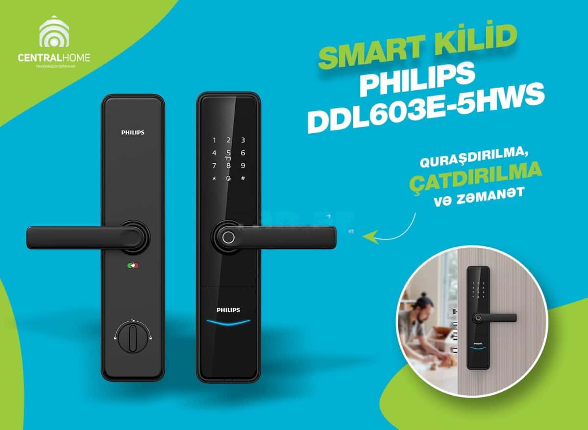 Smart door lock Philips DDL603E-5HWS - Tenderyard