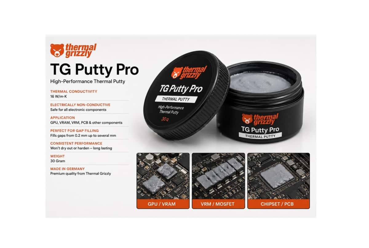 Термопаста Thermal Grizzly TG Putty Pro 30г - Tenderyard