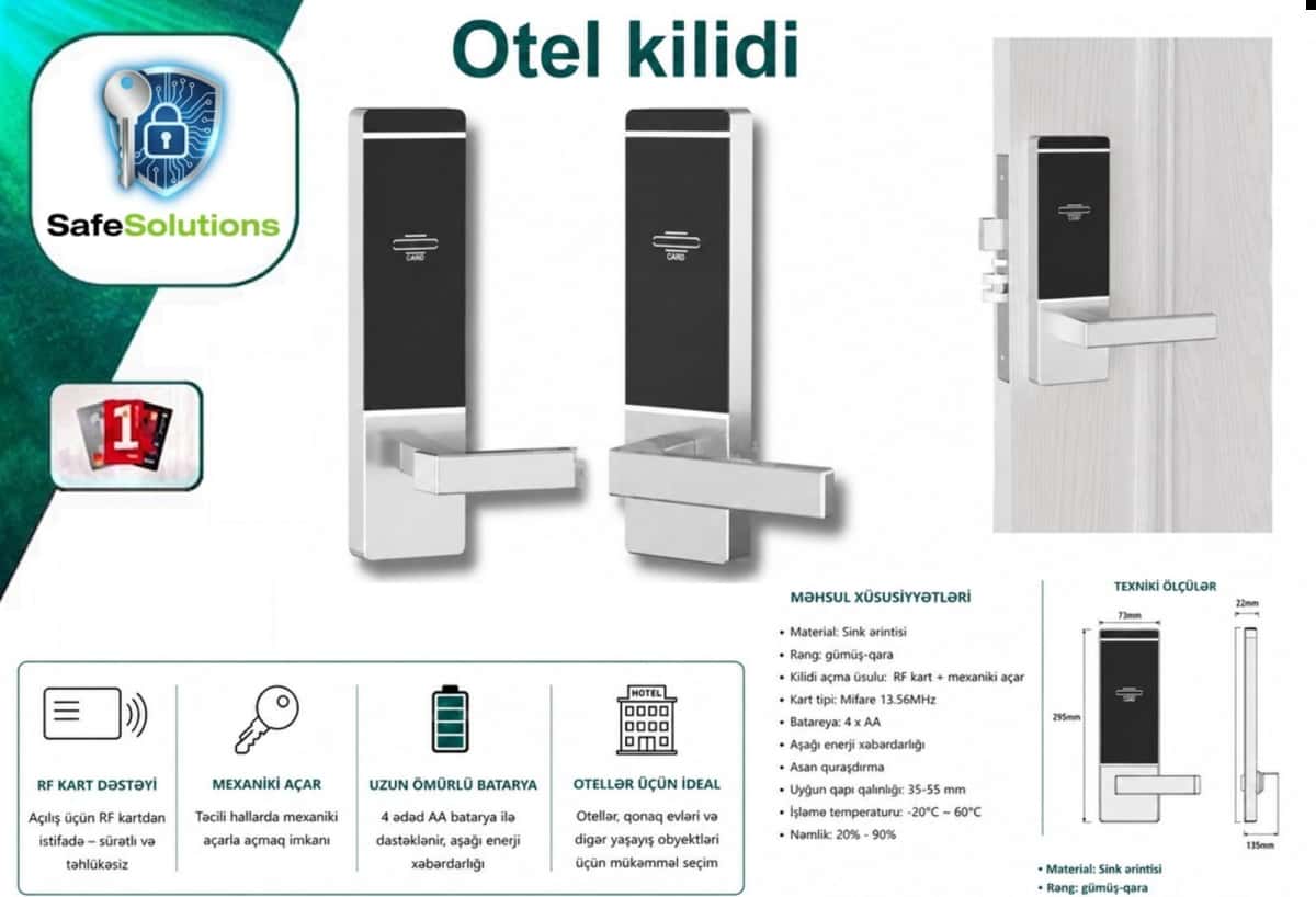 Electronic Hotel Door Lock (with RF Card) - Tenderyard