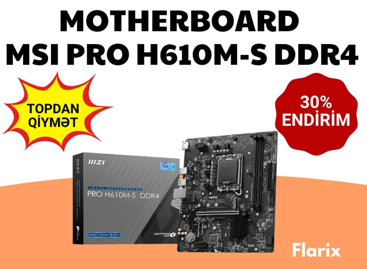 MSI PRO H610M-S DDR4 Motherboard - Tenderyard