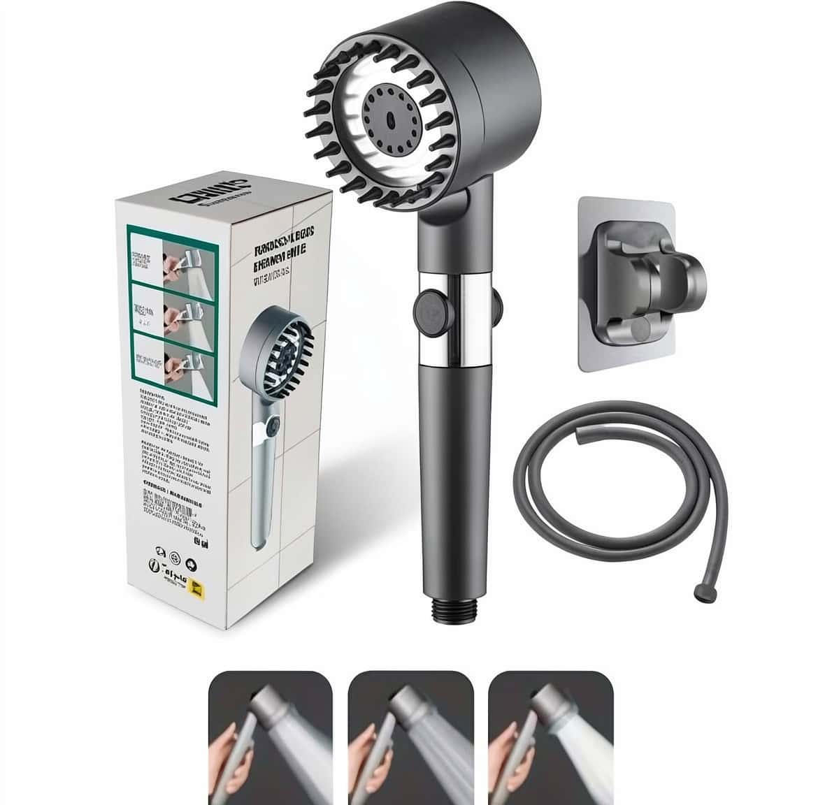 Round shower head, Silver color - Tenderyard