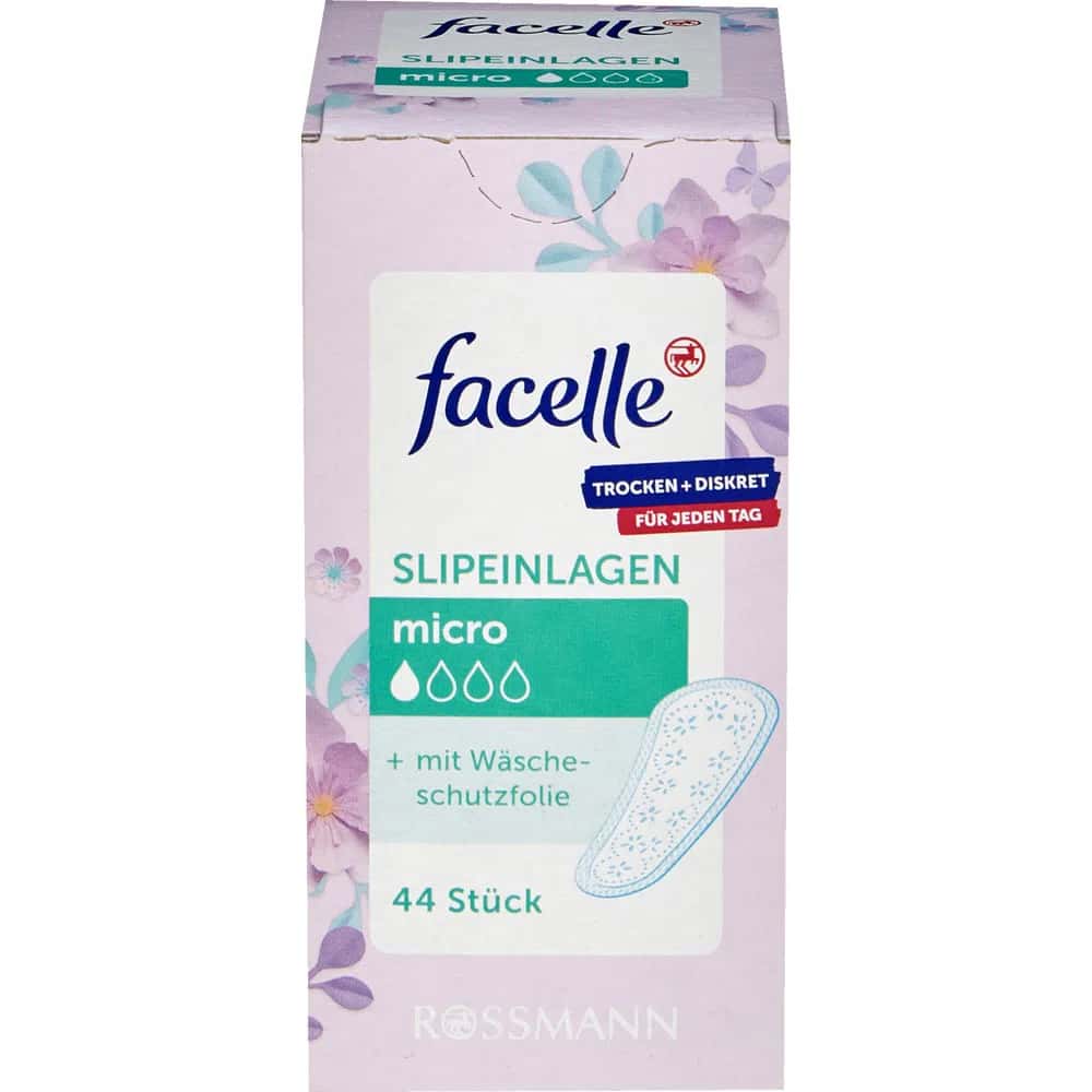 Facelle Natural Daily Anatomical Panty Liners, 44 pieces - Tenderyard