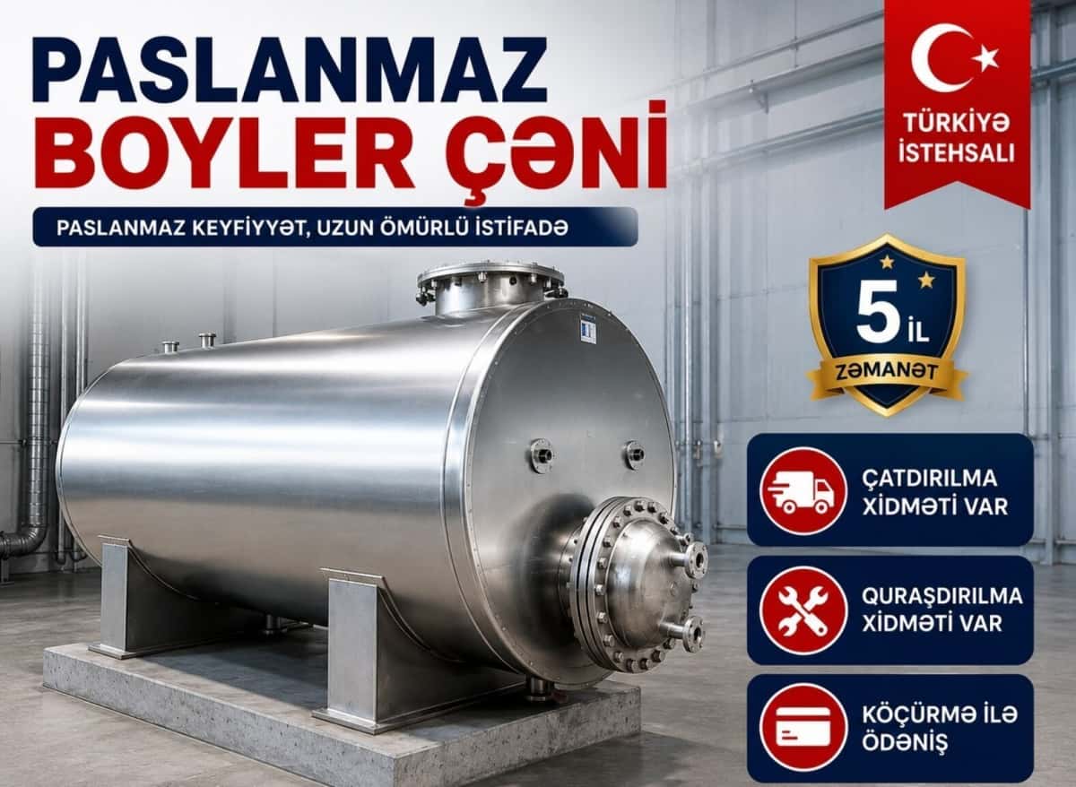 Paslanmaz boyler çəni 10 tonluq - Tenderyard