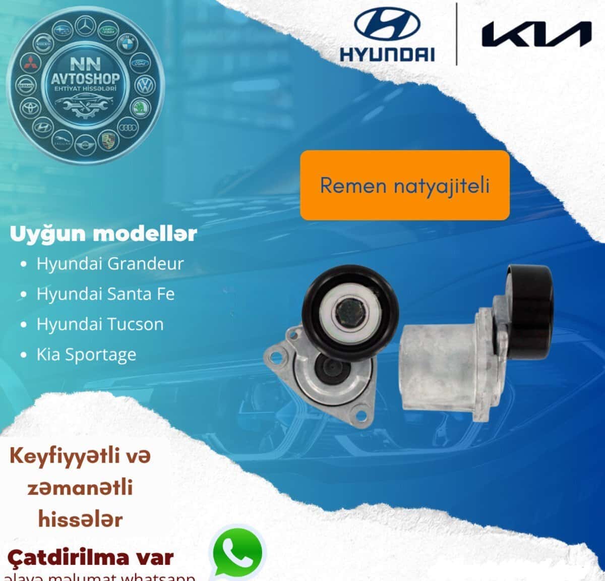 Belt tensioner pulley for Hyundai Grandeur - Tenderyard