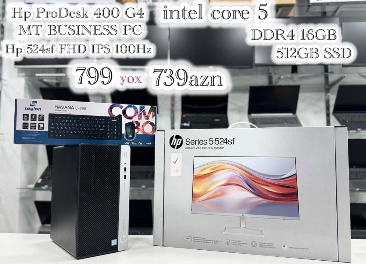HP ProDesk 400 G4 24-inch Masaüstü Kompüter - Tenderyard