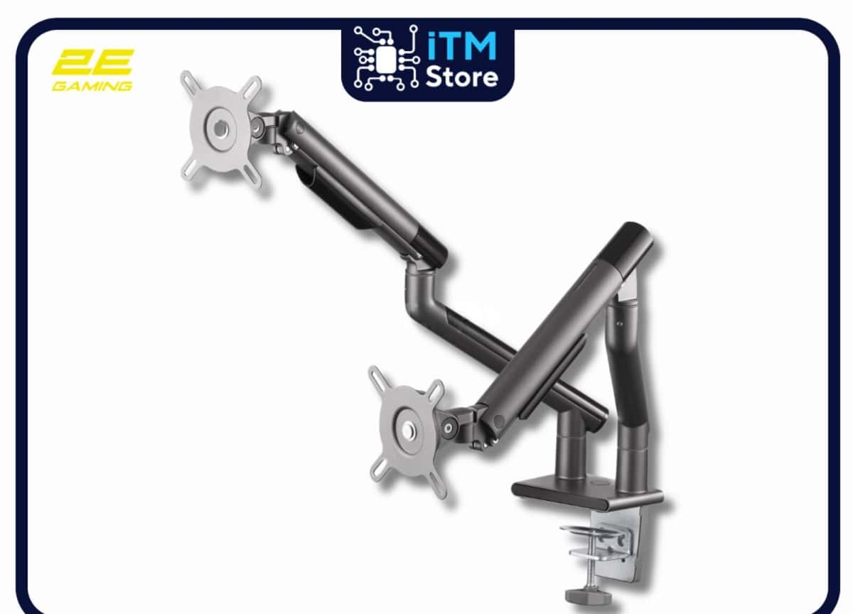 Grey computer monitor arm - Tenderyard