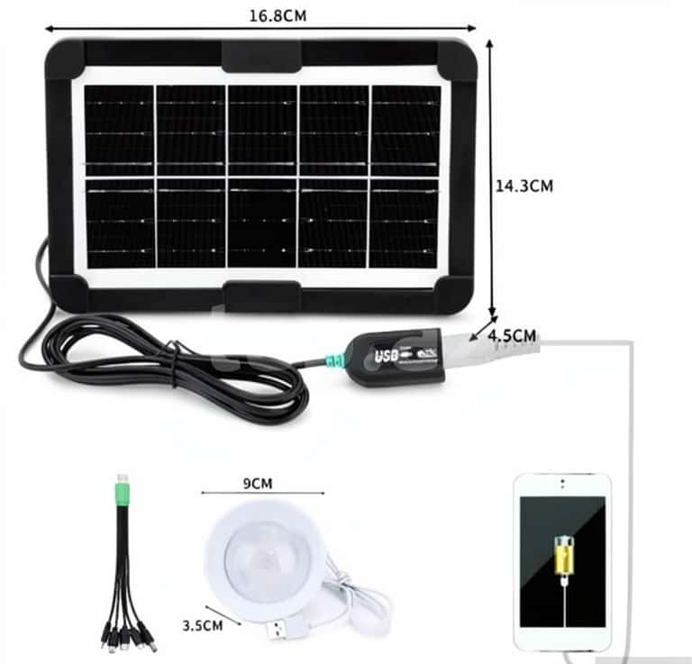 Günəş Panelli İşıqlandırma və Powerbank Dəsti - Tenderyard