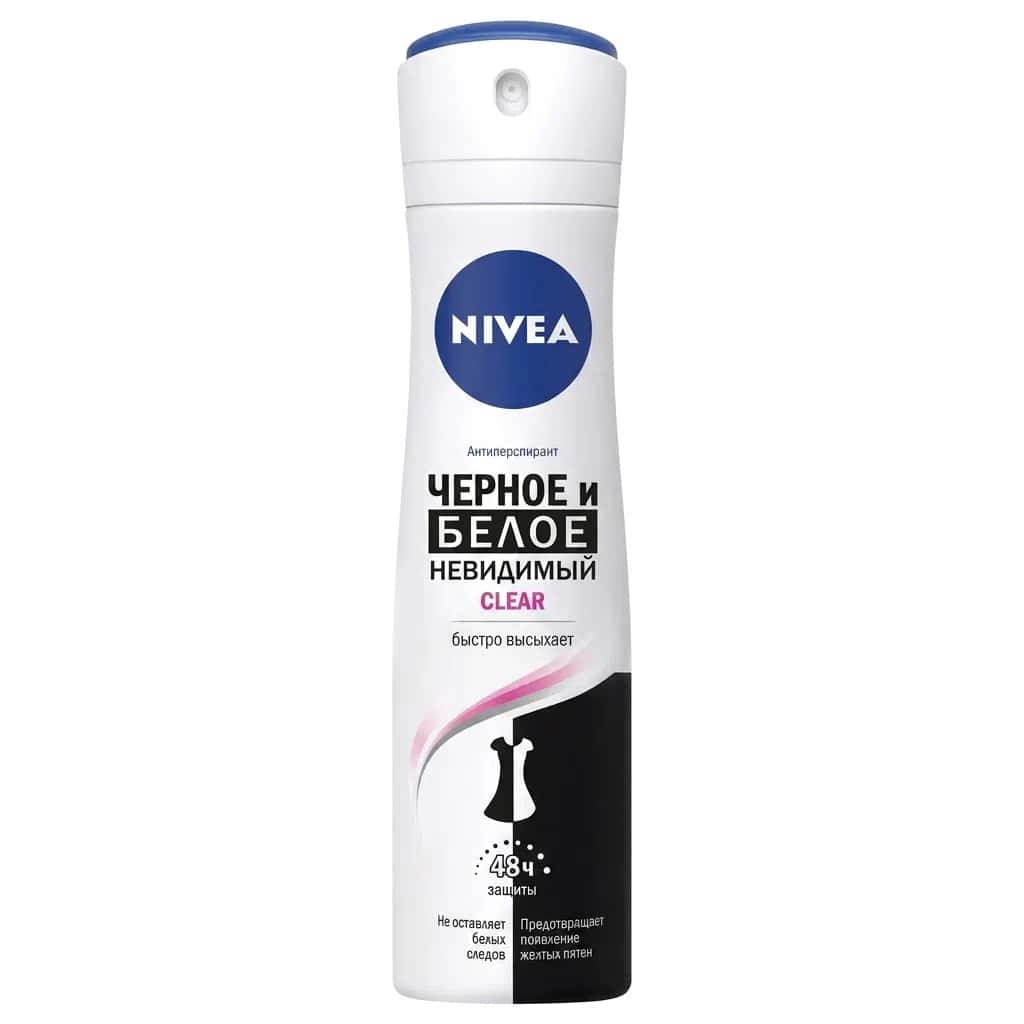 Антиперспирант Nivea Black & White Invisible 150 мл - Tenderyard