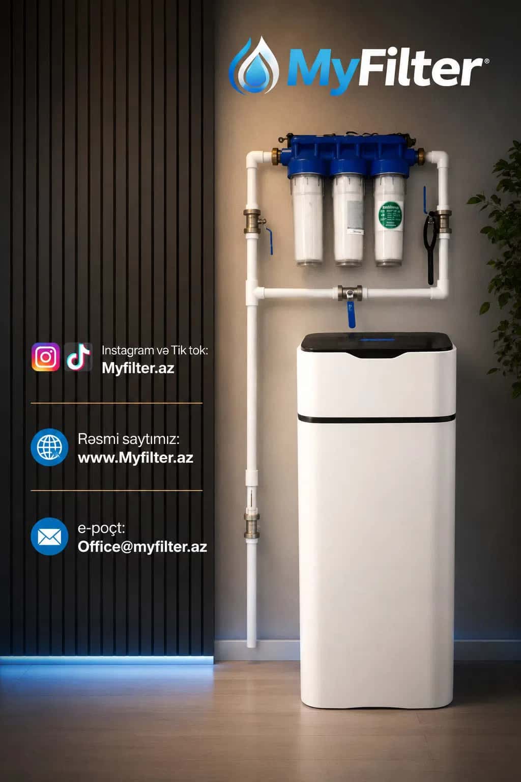 MyFilter water softening and purification filter system - Tenderyard