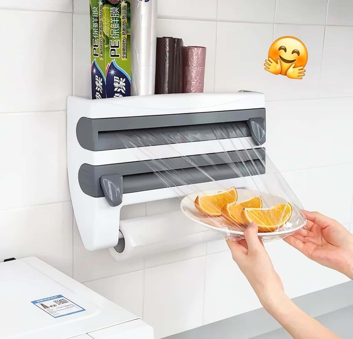 Roll Napkin and Stretch Film Holder for Kitchen - Tenderyard
