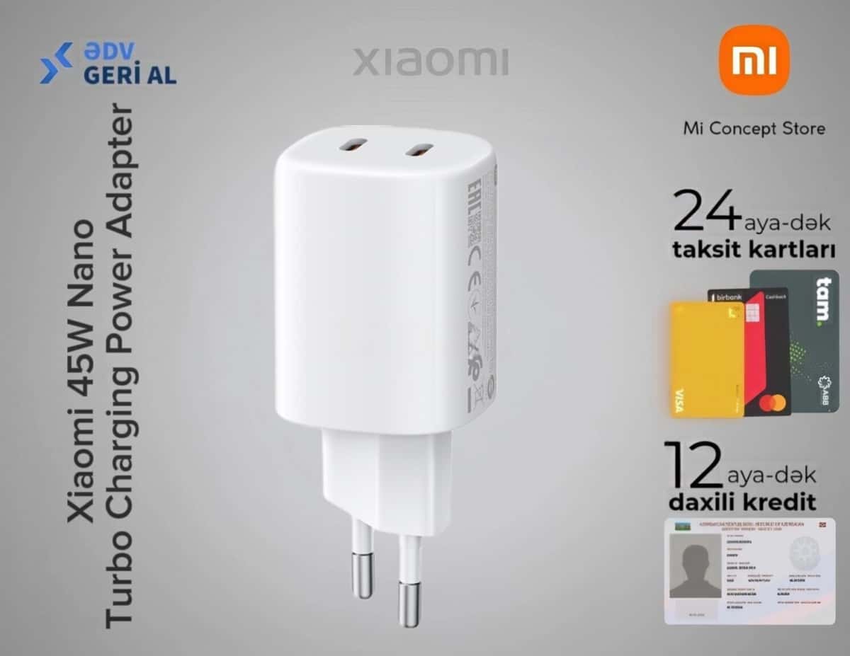 Xiaomi 45W Nano Turbo charging adapter - Tenderyard