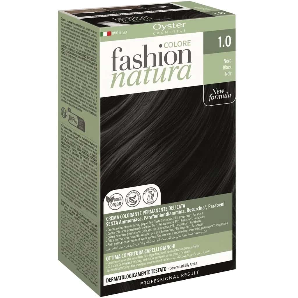 Oyster Cosmetics Fashion Natura Saç Boyası 1.0 Black 115 ml - Tenderyard