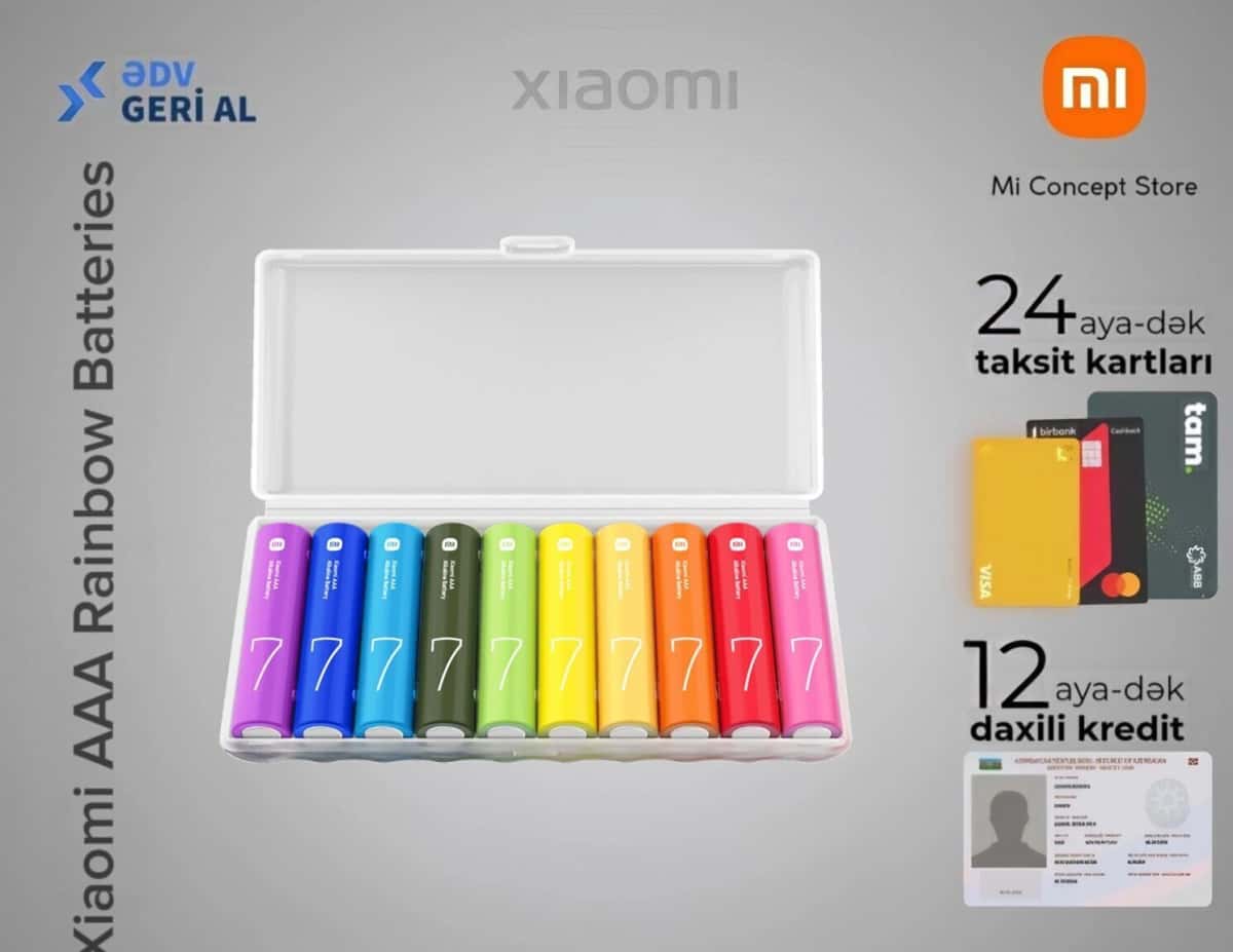 Batareya Xiaomi Rainbow AA (10 ədəd) - Tenderyard