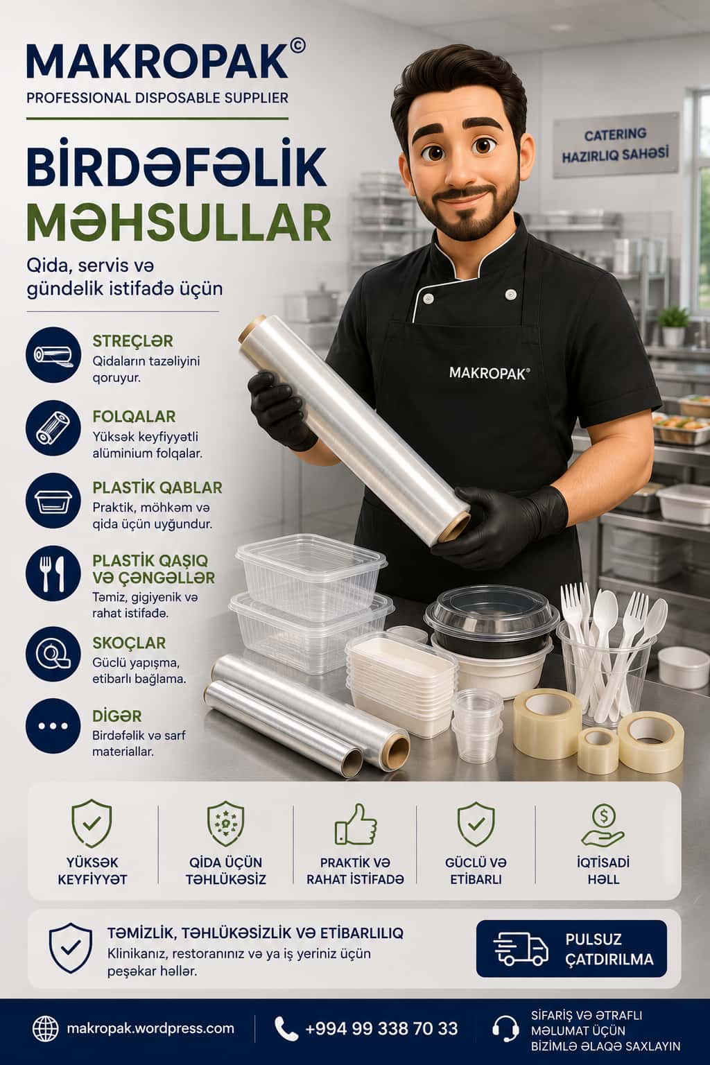 Disposable products Makropak for food and restaurants - Tenderyard