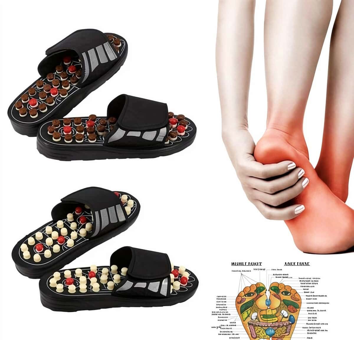 MS-2100 Orthopedic Foot Massage Slippers - Tenderyard