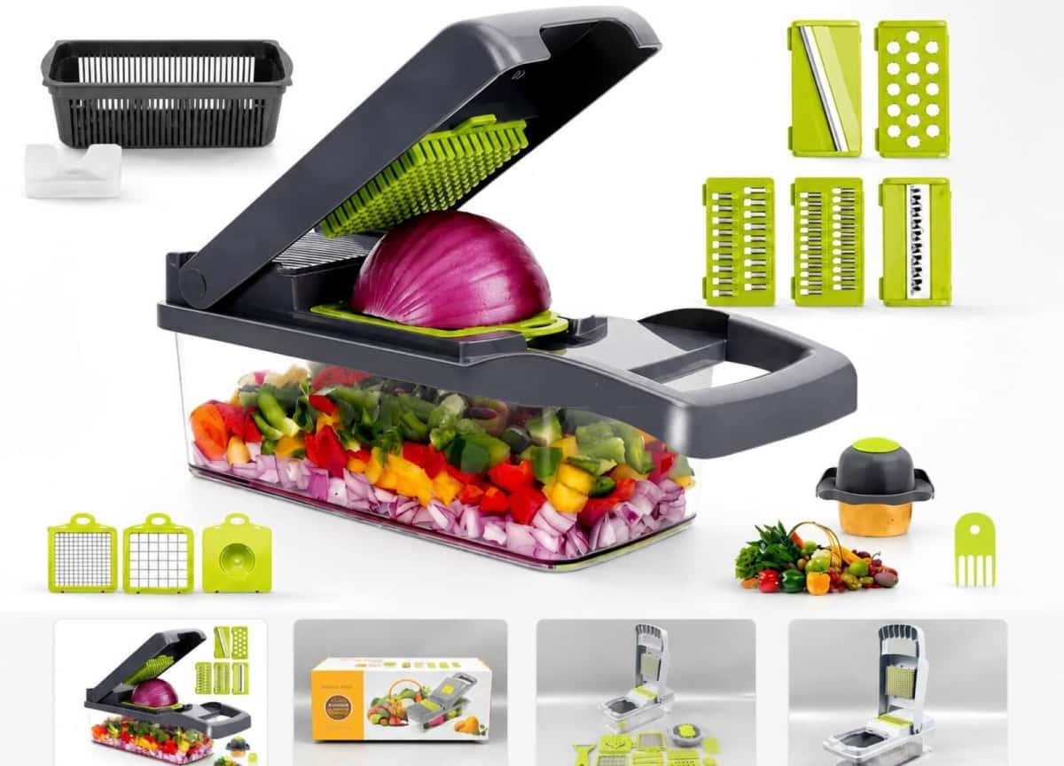 15-piece multifunctional vegetable chopper - Tenderyard