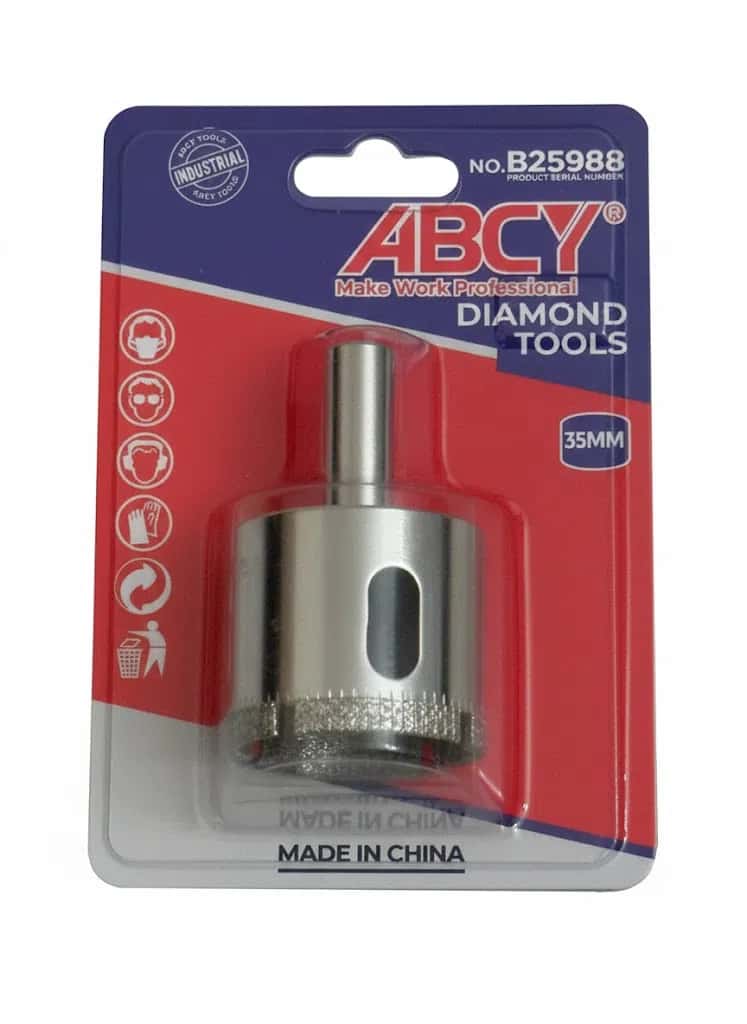 ABCY B25988 Diamond Core Drill Bit for Marble, 35 mm - Tenderyard