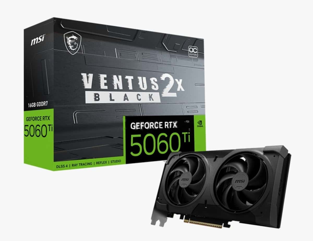 Videokart MSI GeForce RTX 5060 Ti 16GB Ventus 2X OC - Tenderyard