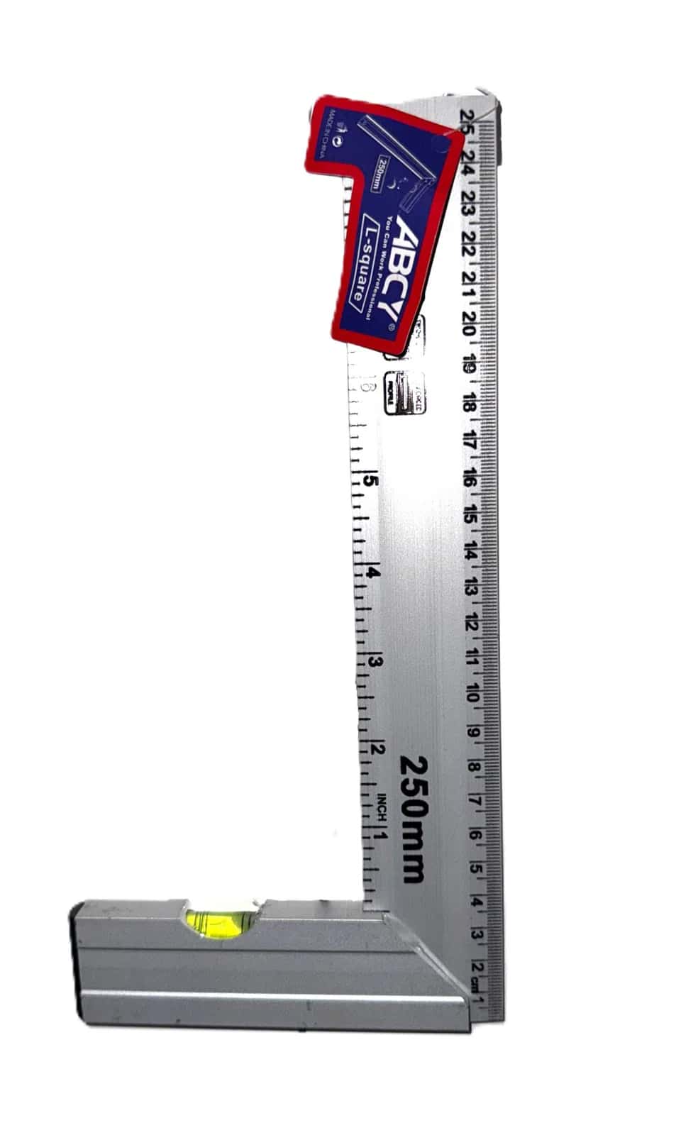 ABCY 90° Metal Measuring Ruler, 250 mm - Tenderyard