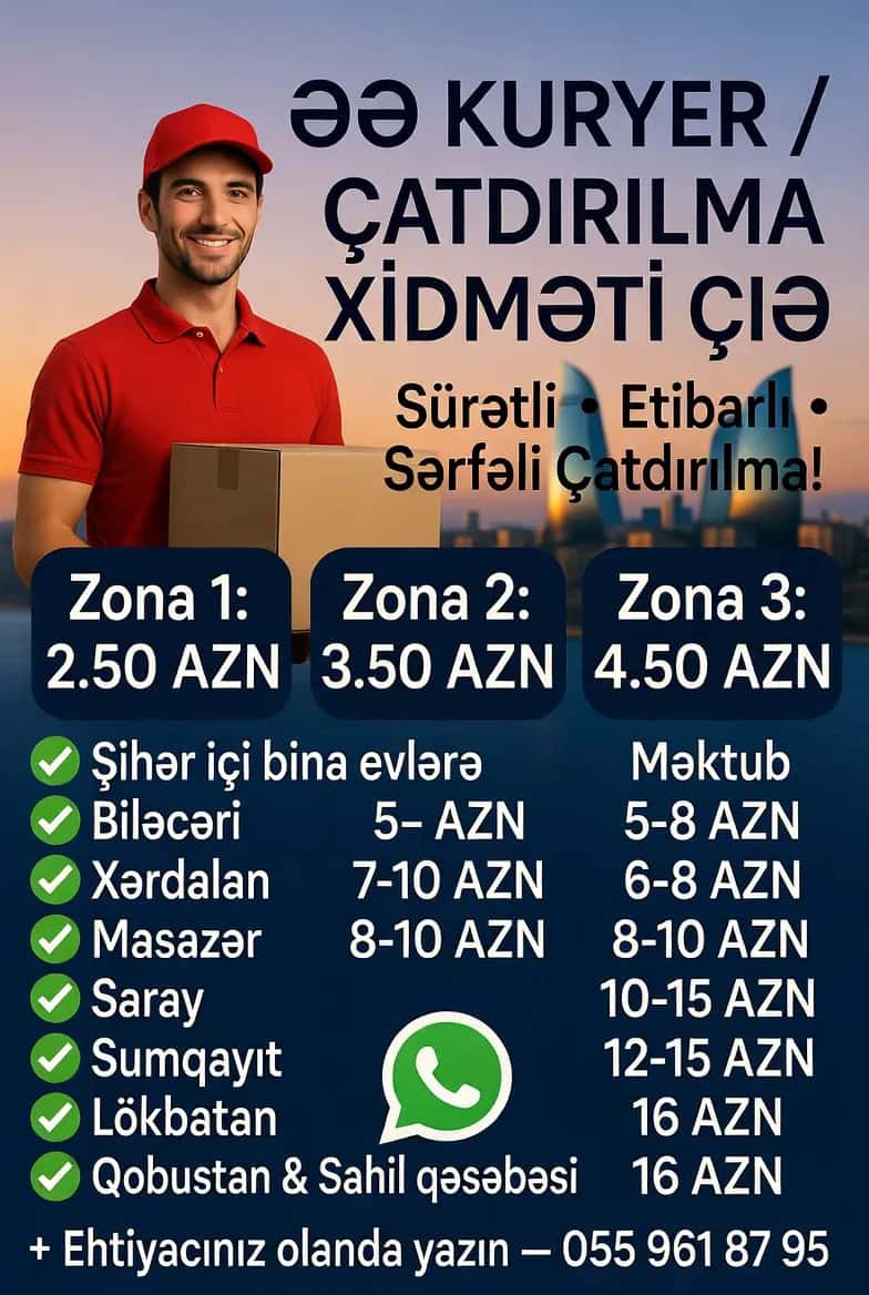 Kuryer və Çatdırılma Xidməti - Tenderyard