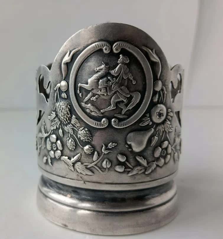 Antik metal podstakannik (stəkanaltı) - Tenderyard