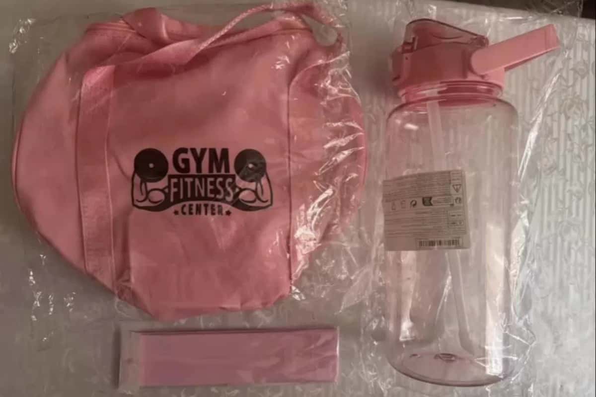 Sports bag set fitness pink - Tenderyard