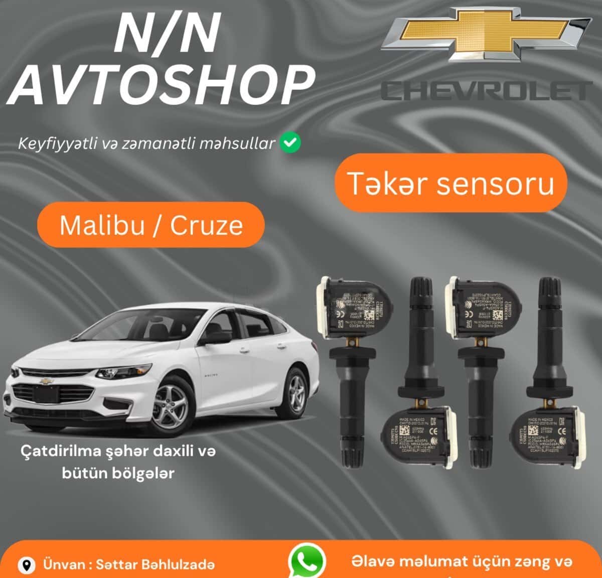 Təkər sensoru Chevrolet Malibu - Tenderyard