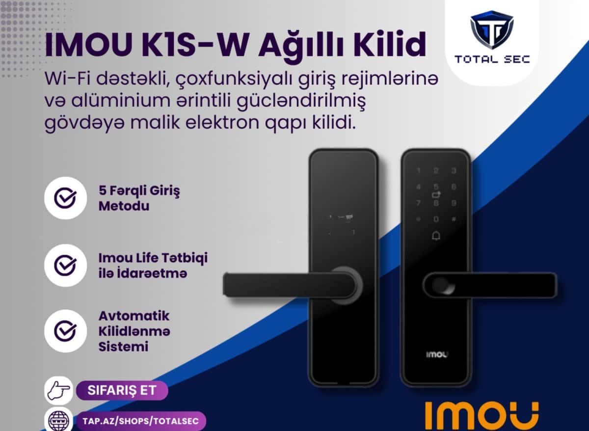 Smart door lock Imou K1S-W - Tenderyard