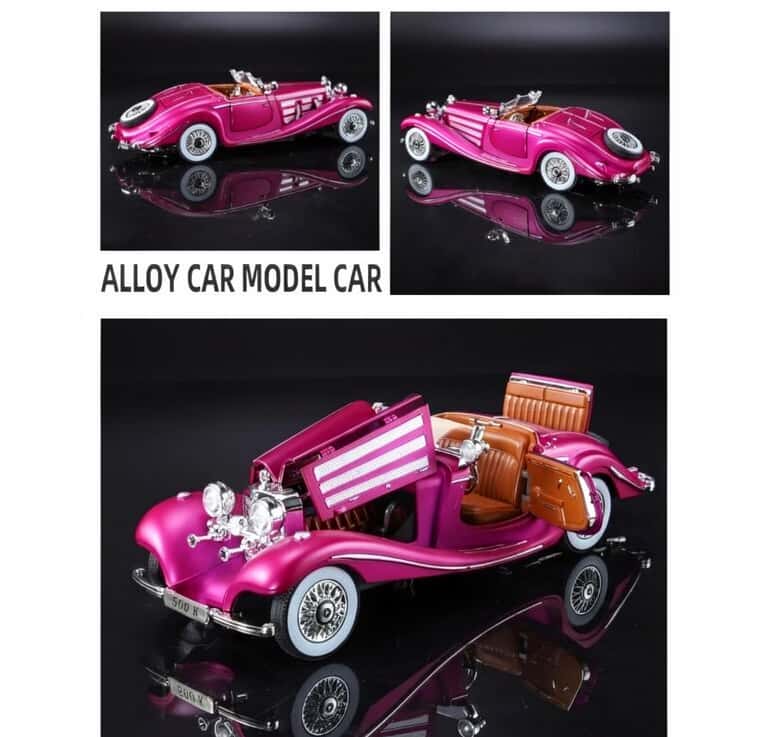 Mercedes-Benz 500 K Retro Metal Avtomobil Modeli - Tenderyard