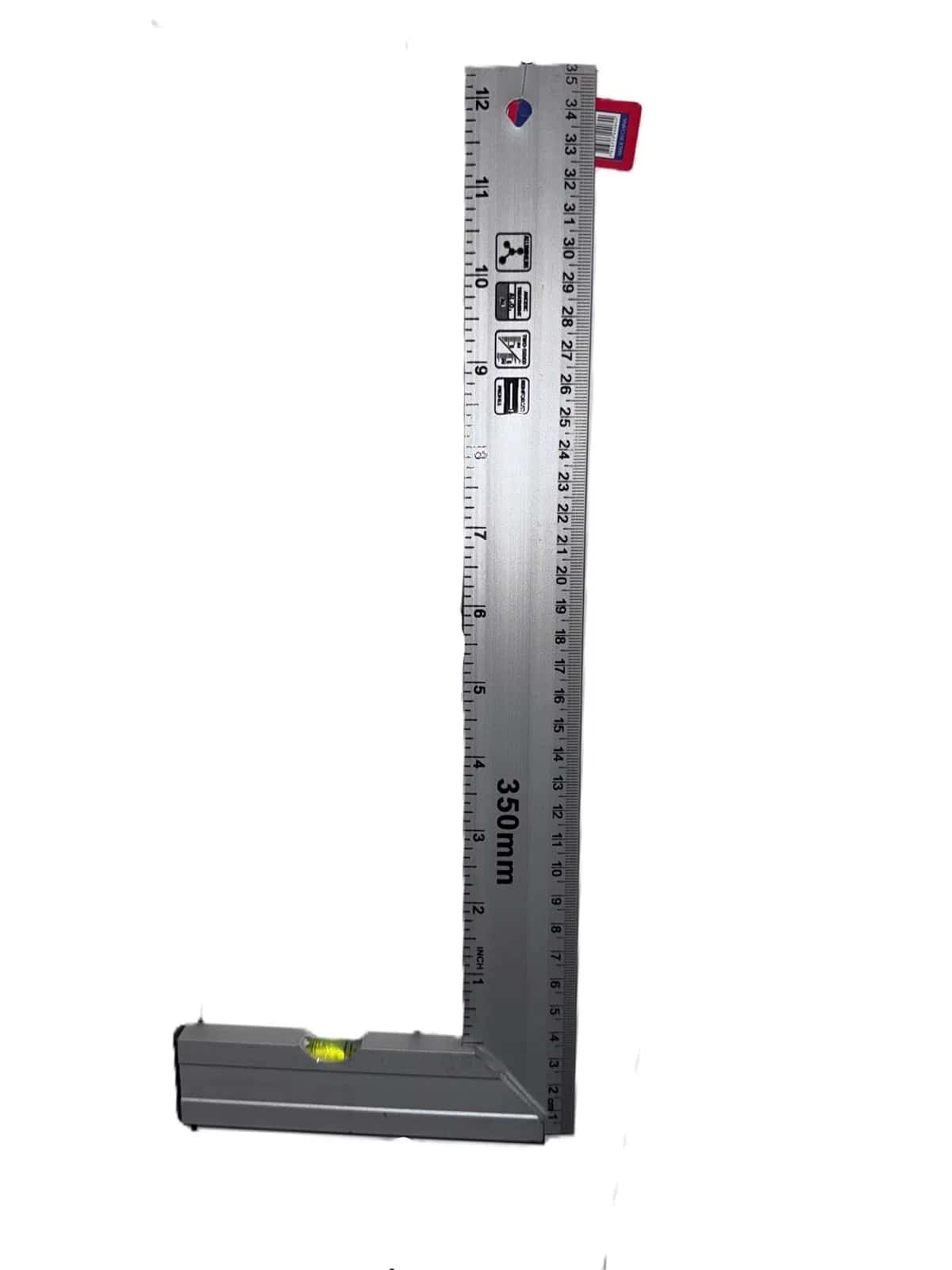 ABCY 90° Metal Measuring Ruler, 350 mm - Tenderyard