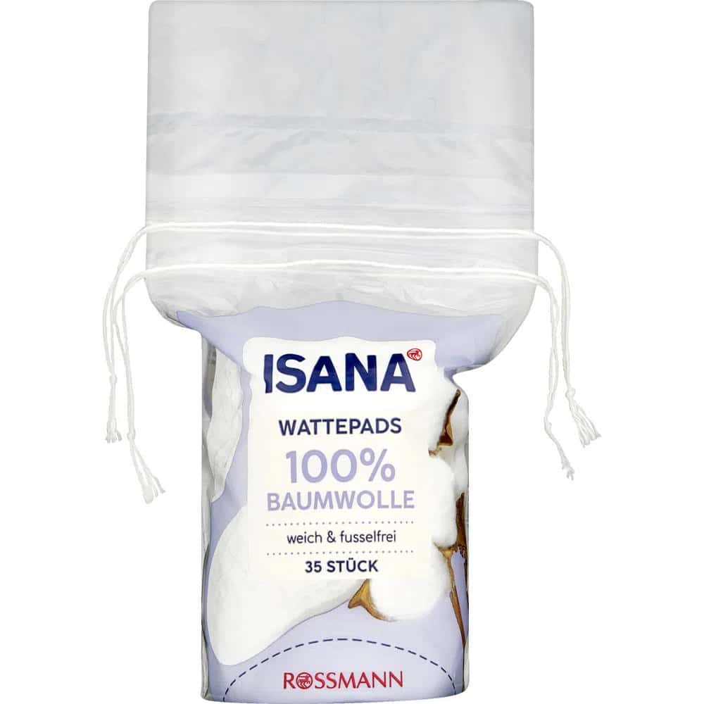 Isana Wattepads Cotton Pads, 35 pieces - Tenderyard