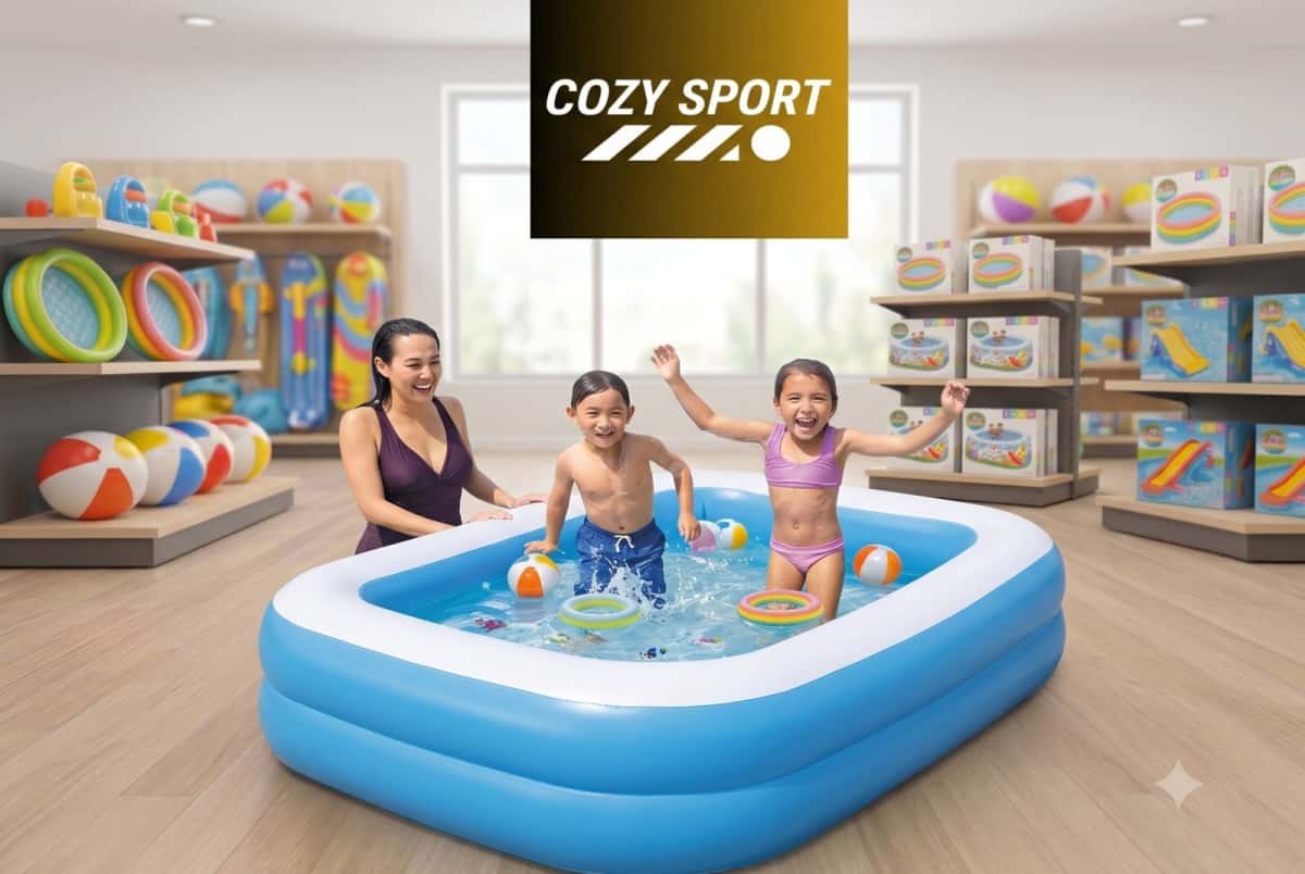 Intex 57180 Rectangular Inflatable Kids Pool 203x152x48 cm - Tenderyard