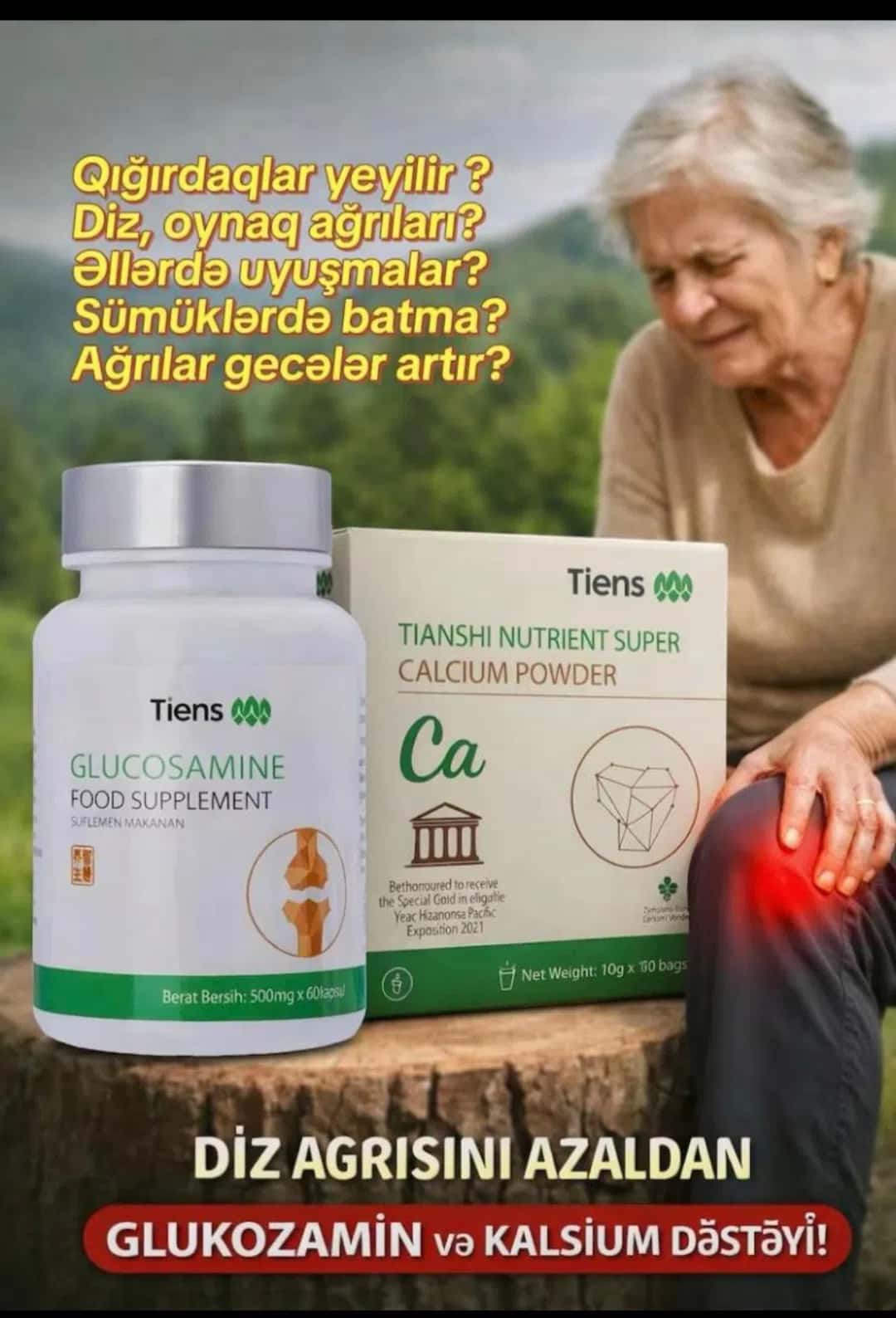 Qida əlavəsi Tiens Glukozamin və Kalsium dəsti - Tenderyard