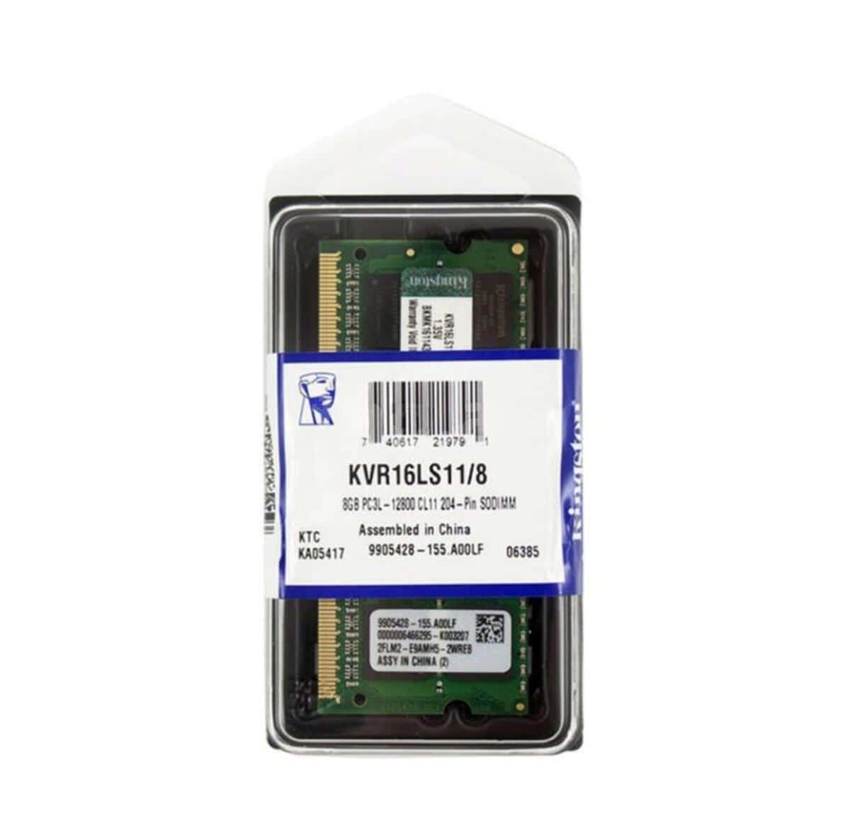RAM Kingston DDR3L 8GB 1600MHz SO-DIMM - Tenderyard