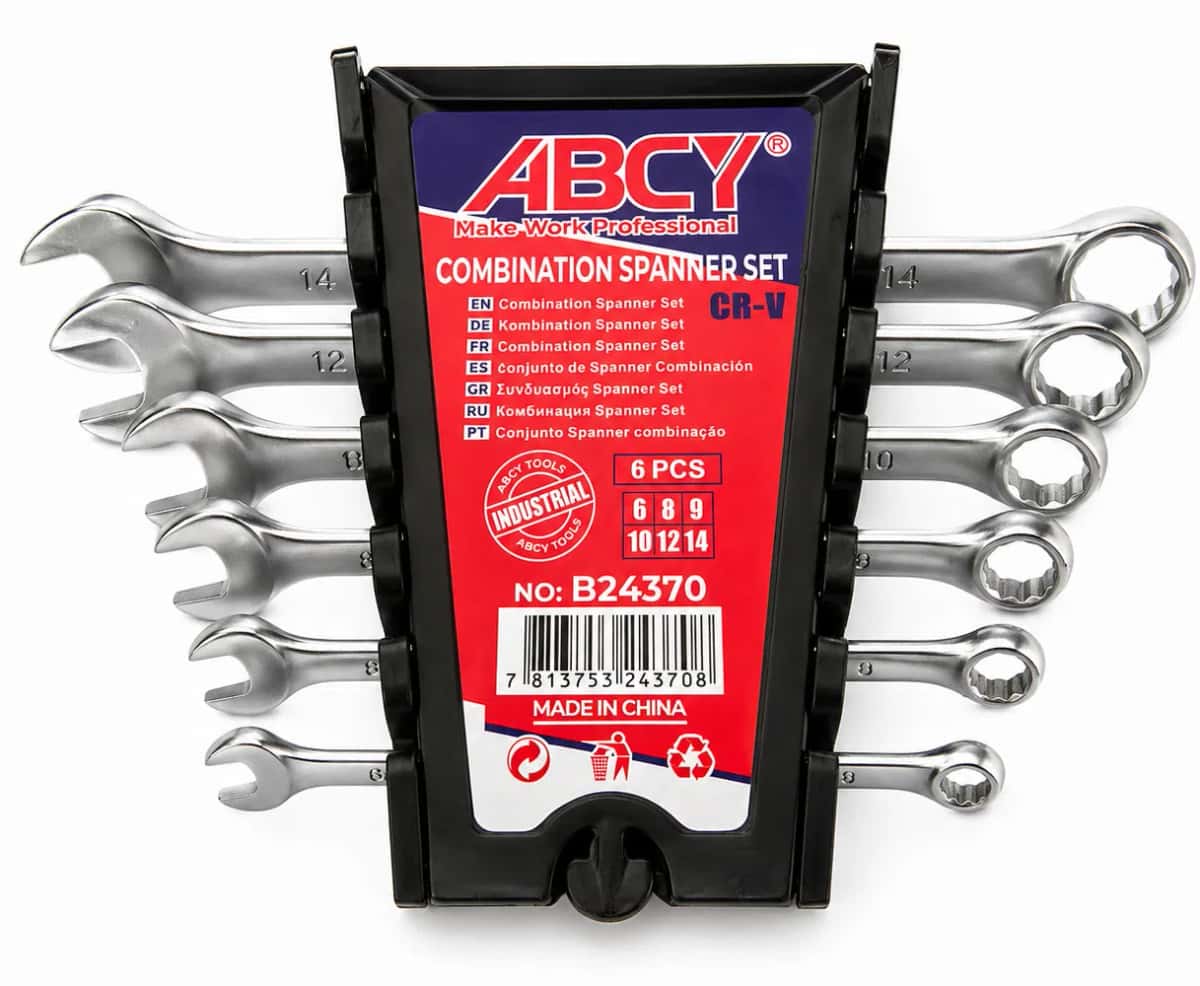 ABCY 24370 6-14 mm 6-Piece Wrench Set - Tenderyard