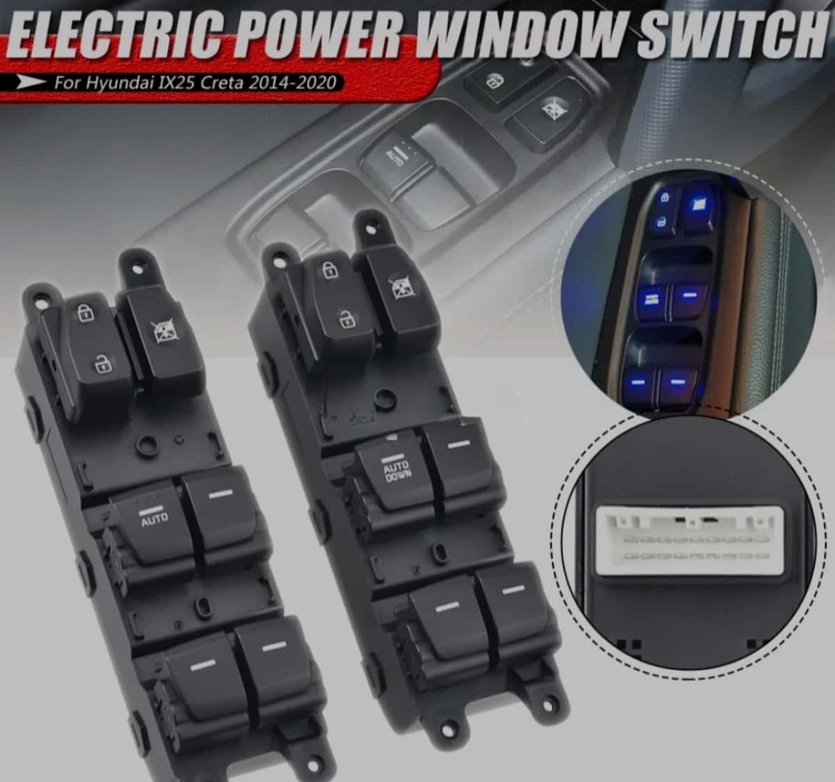 Window switch control panel for Hyundai ix25 / Creta 2014-2020 - Tenderyard