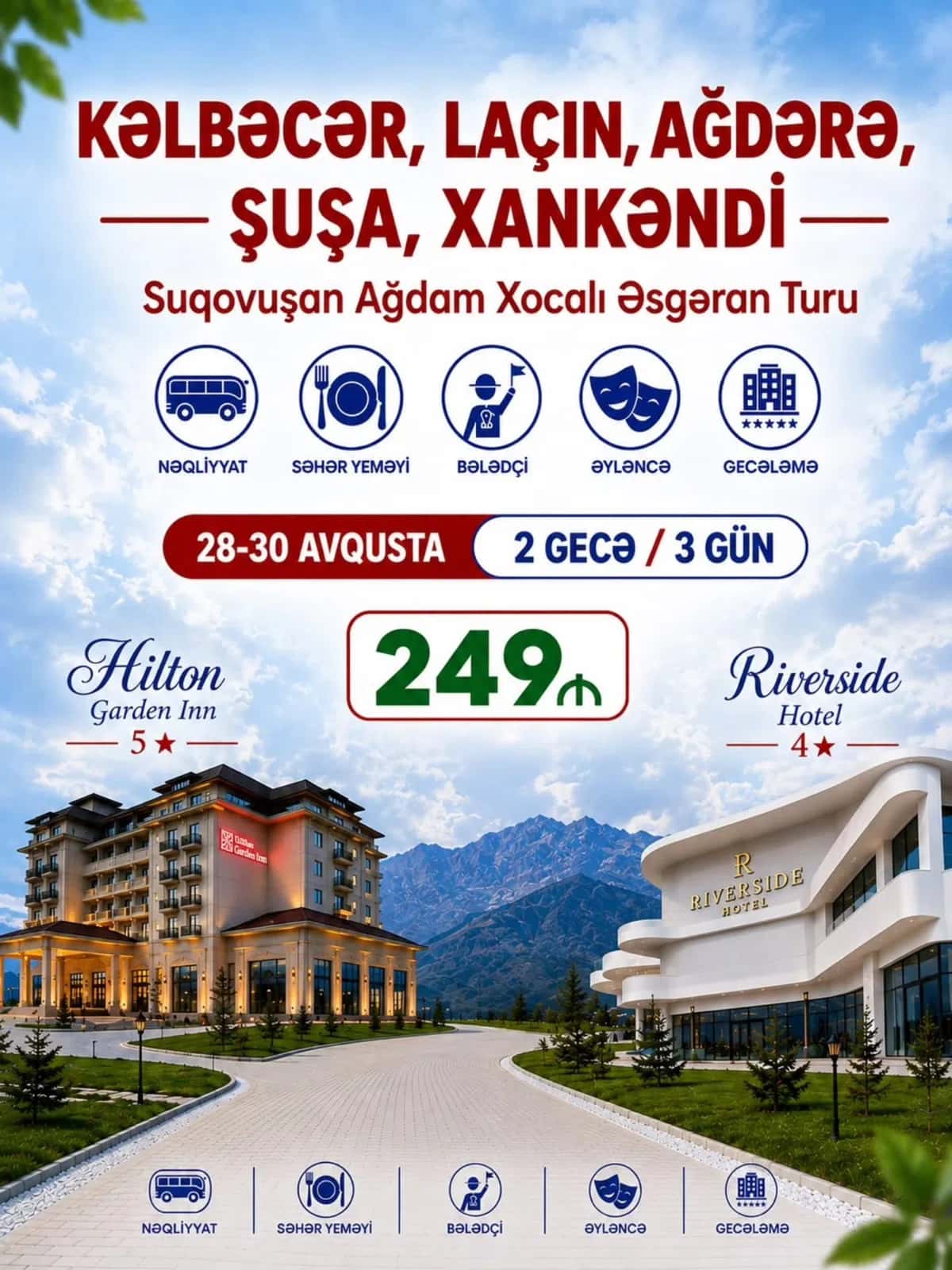 3 günlük böyük Qarabağ turu - Tenderyard