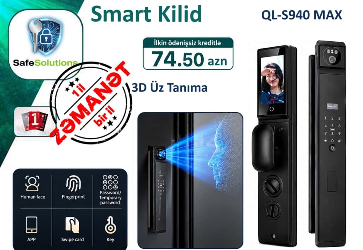 Smart Lock QL-S940 New Max 3D Face Recognition - Tenderyard