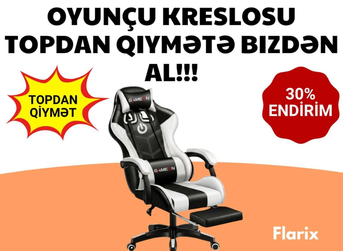 Ağ rəng, Oyun kompüter kreslosu - Tenderyard