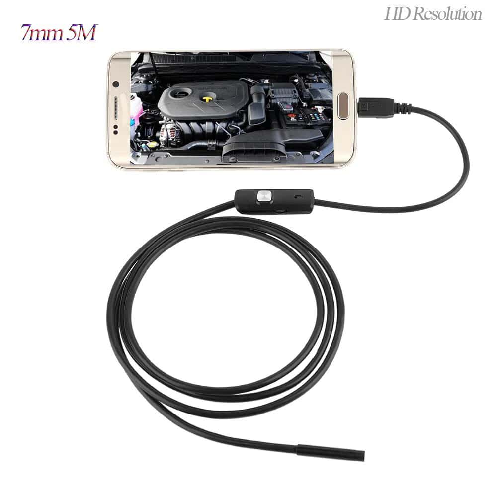 Endoscope camera 3.5m 7mm soft cable - Tenderyard