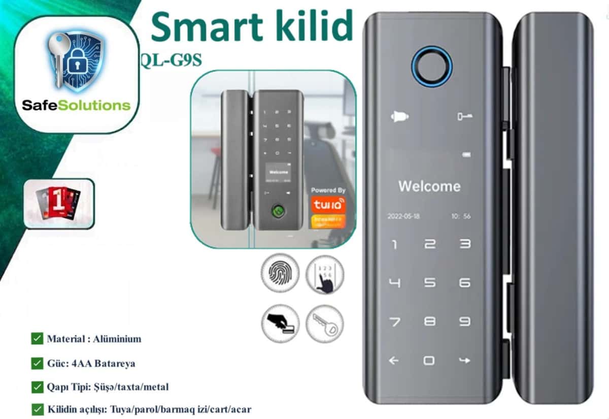 Smart Lock QL-G9S for Glass Door - Tenderyard