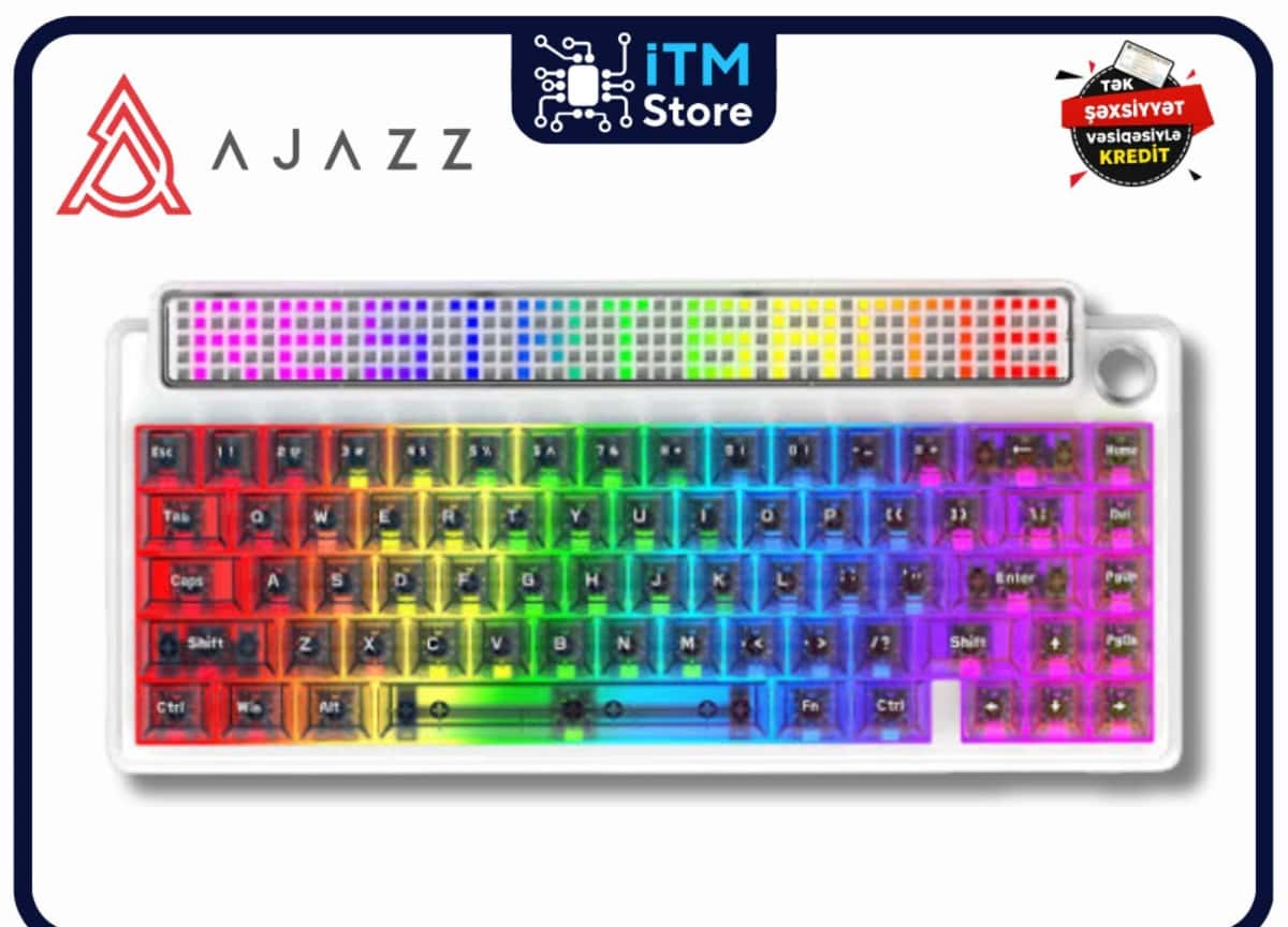 Mechanical gaming keyboard Ajazz Pixel68 White - Tenderyard