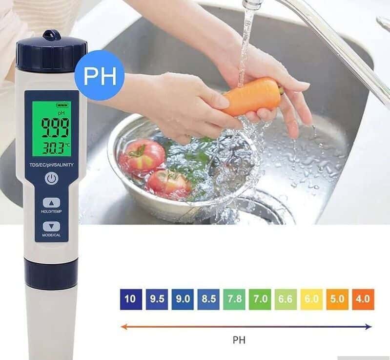 Water analyzer PH and TDS meter 5-in-1 - Tenderyard