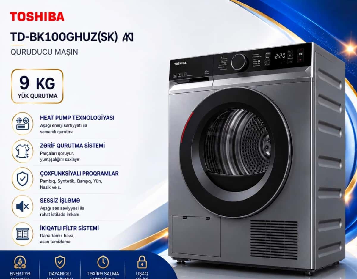 Toshiba TD-BK100GHUZ(SK) Tumble Dryer 9 kg - Tenderyard
